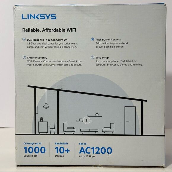 Linksys Dual-Band WiFi 5 Router - Picture 3 of 9